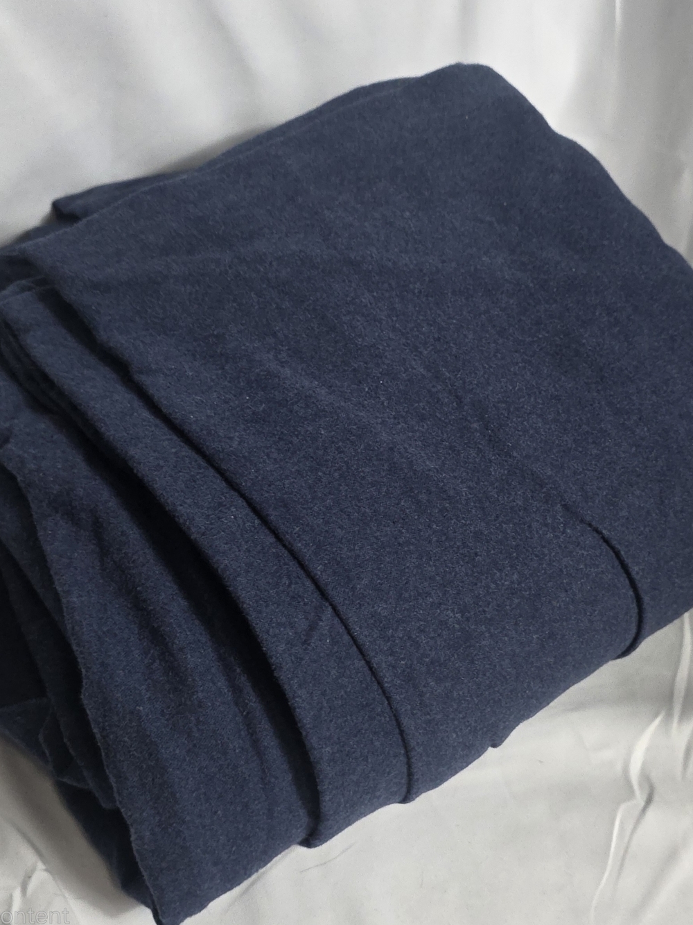 Boll And Branch King/Cal King Flannel Heathered Navy Duvet Cover